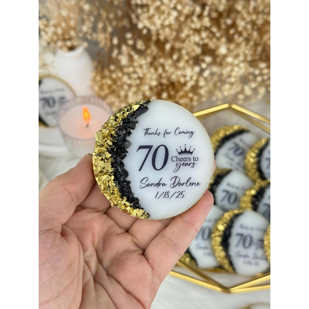 Kişiye Özel Taşlı Epoksi Magnet – 20 Adet Yetişkin Doğum Günü Hediyesi