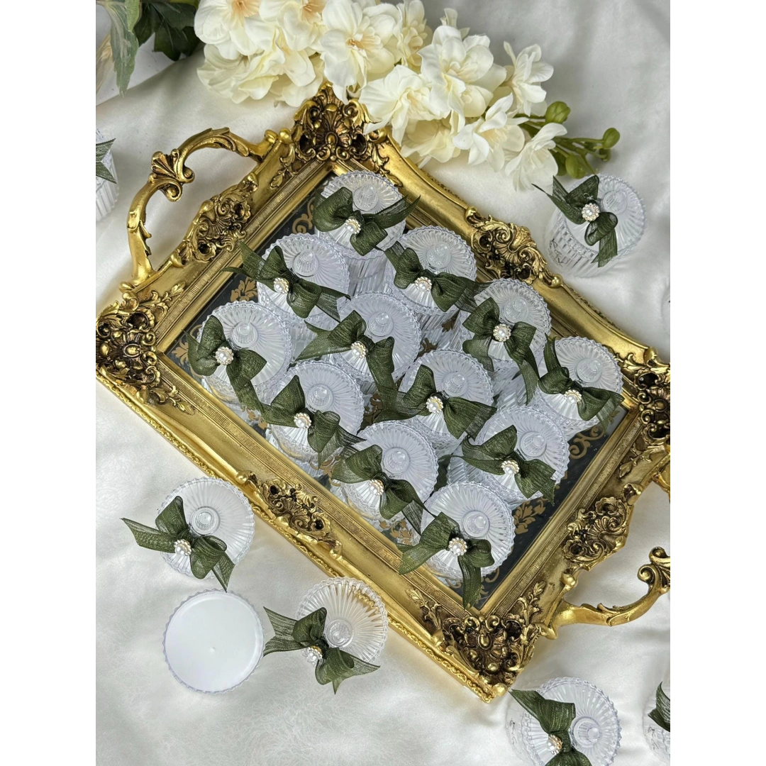 Kişiye Özel Dekoratif Mika Kutulu Mum Seti – 20 Adet