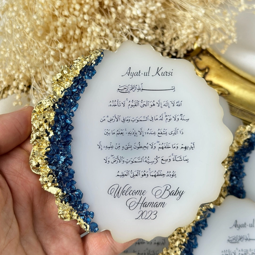 Kişiselleştirilmiş Epoksi 10 cm Magnet Bardak Altlığı – 20 Adet Zarif Set