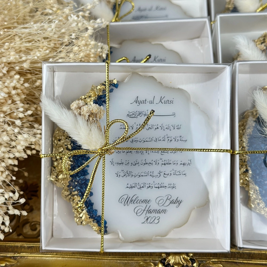 Kişiselleştirilmiş Epoksi 10 cm Magnet Bardak Altlığı – 20 Adet Zarif Set