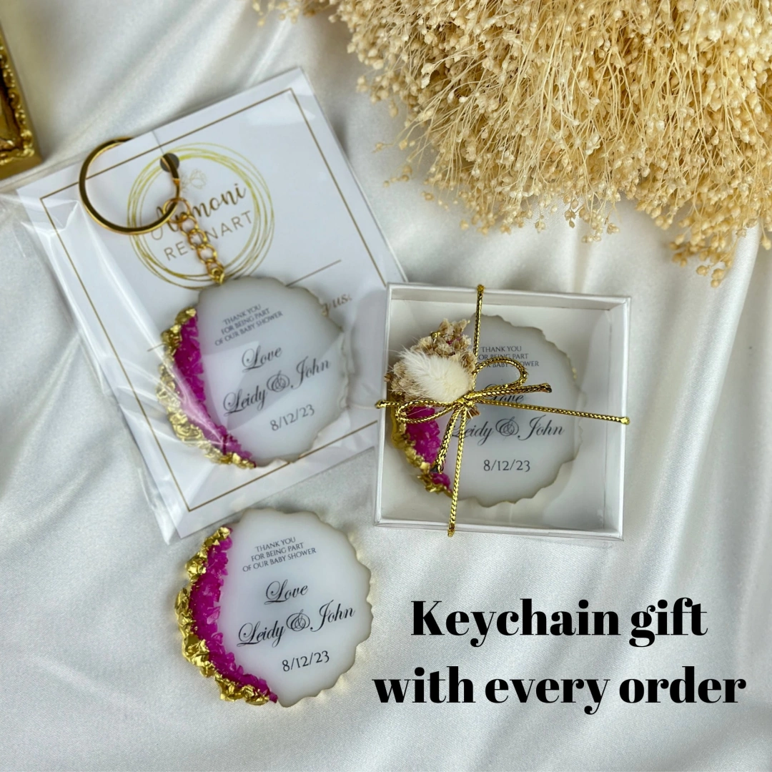 Kişiye Özel Taşlarla Dekore Edilmiş Kutulu Epoksi Magnet Seti – 20 Adet