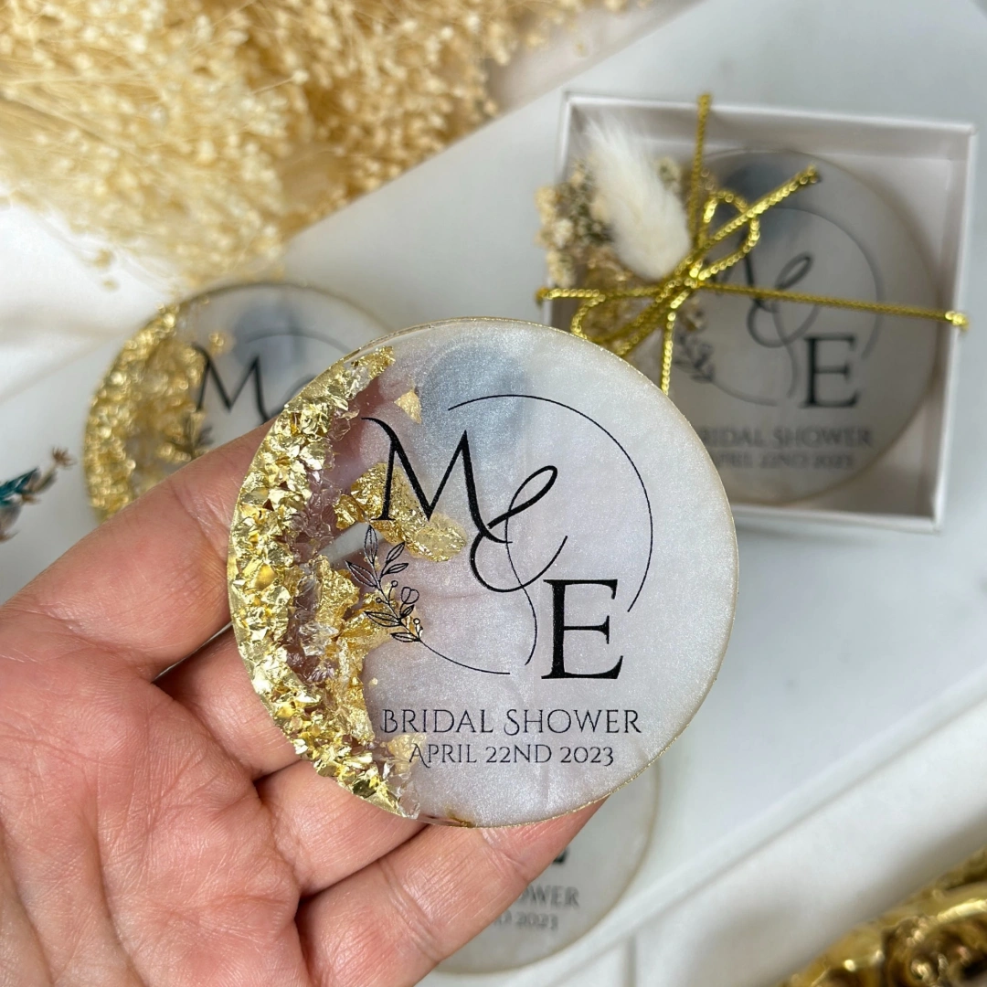 Kişiye Özel Kutulu Epoksi Düğün Magnet Seti (20 Adet)