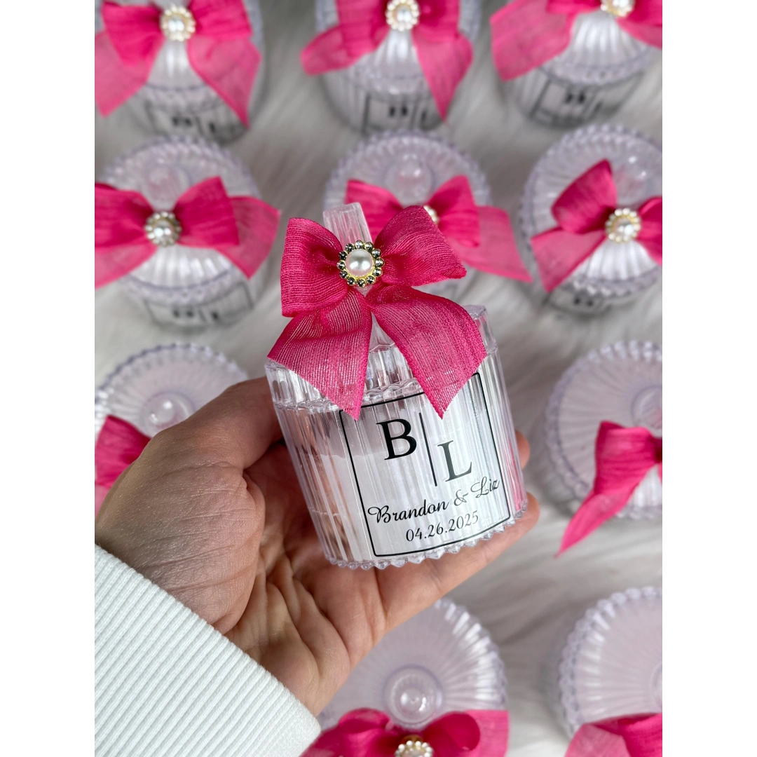 Kişiye Özel Mika Kutuda Vanilya Kokulu Dekoratif Mum – 20 Adet