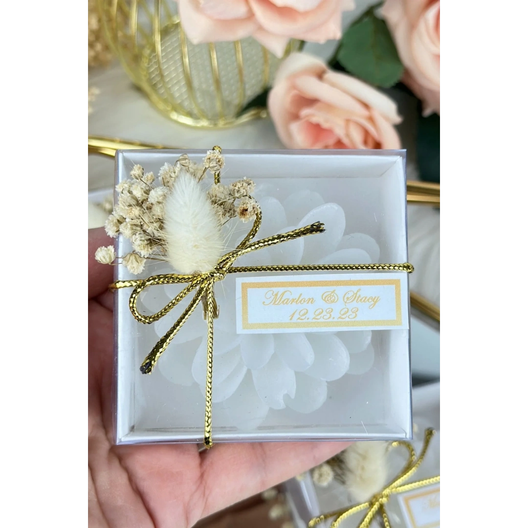 Lotus Işığı – Kişiye Özel Kutulu El Yapımı Doğal Mum Seti (20 Adet)