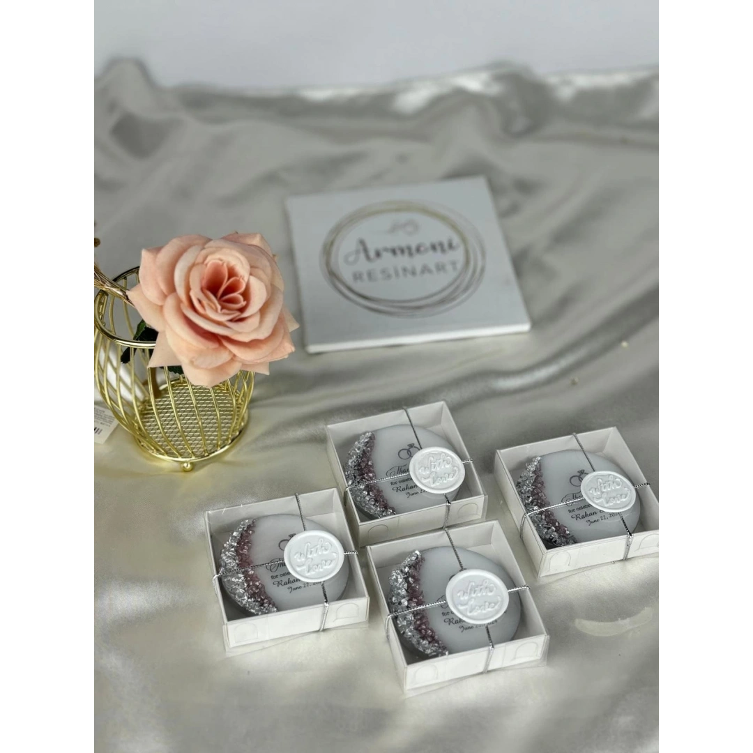 Kutulu Mühürlü Epoksi Magnet – 20 Adet Kişiselleştirilebilir Taşlı Mıknatıs