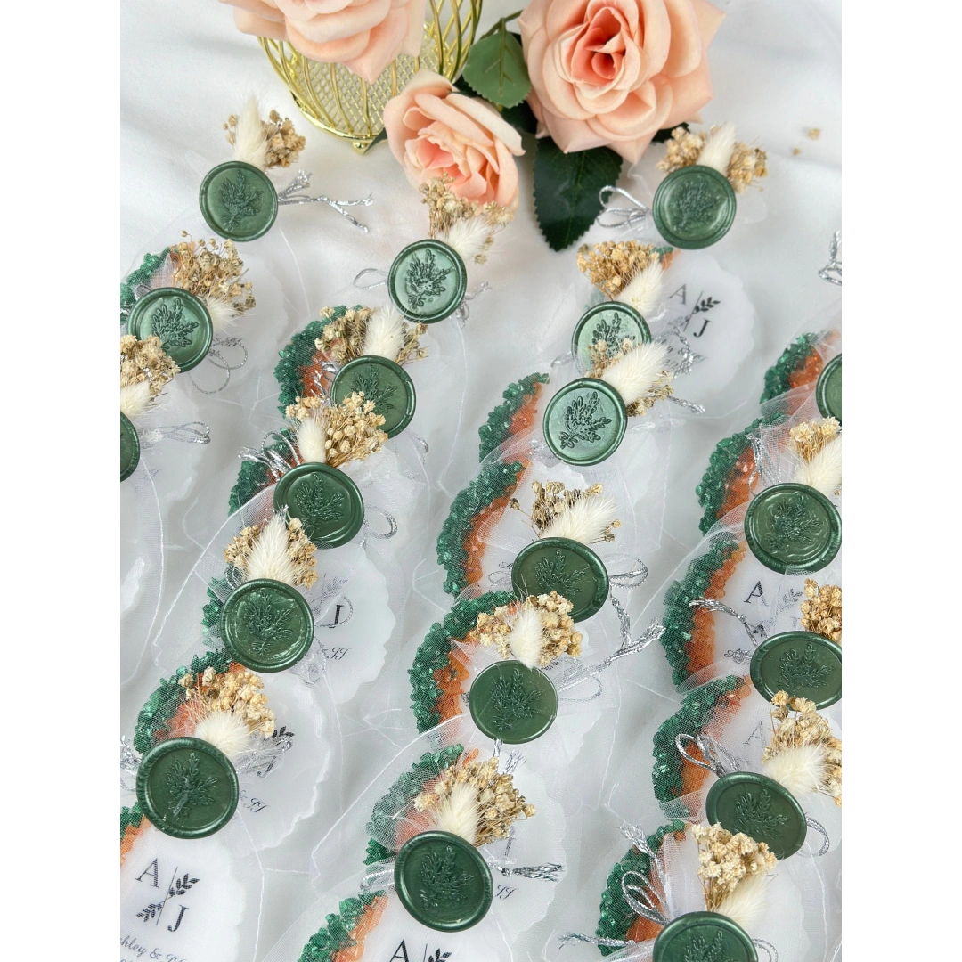 Keseli Mühürlü Epoksi Magnet - 20 Adet Kişiselleştirilebilir Düğün Hediyesi