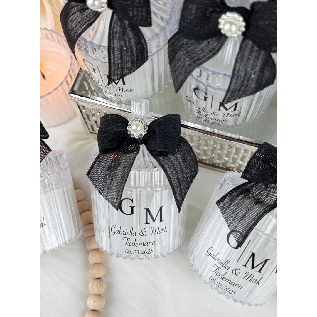 Vanilya Kokulu Dekoratif Mika Kutu Mum – 20 Adet