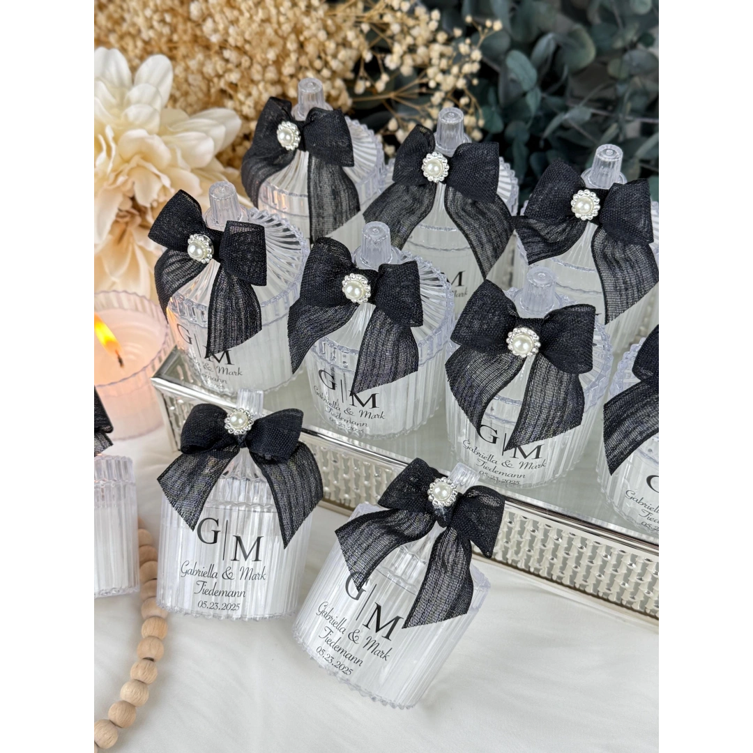 Vanilya Kokulu Dekoratif Mika Kutu Mum – 20 Adet