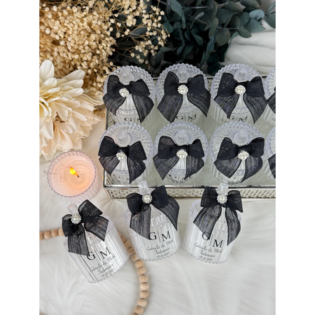 Vanilya Kokulu Dekoratif Mika Kutu Mum – 20 Adet