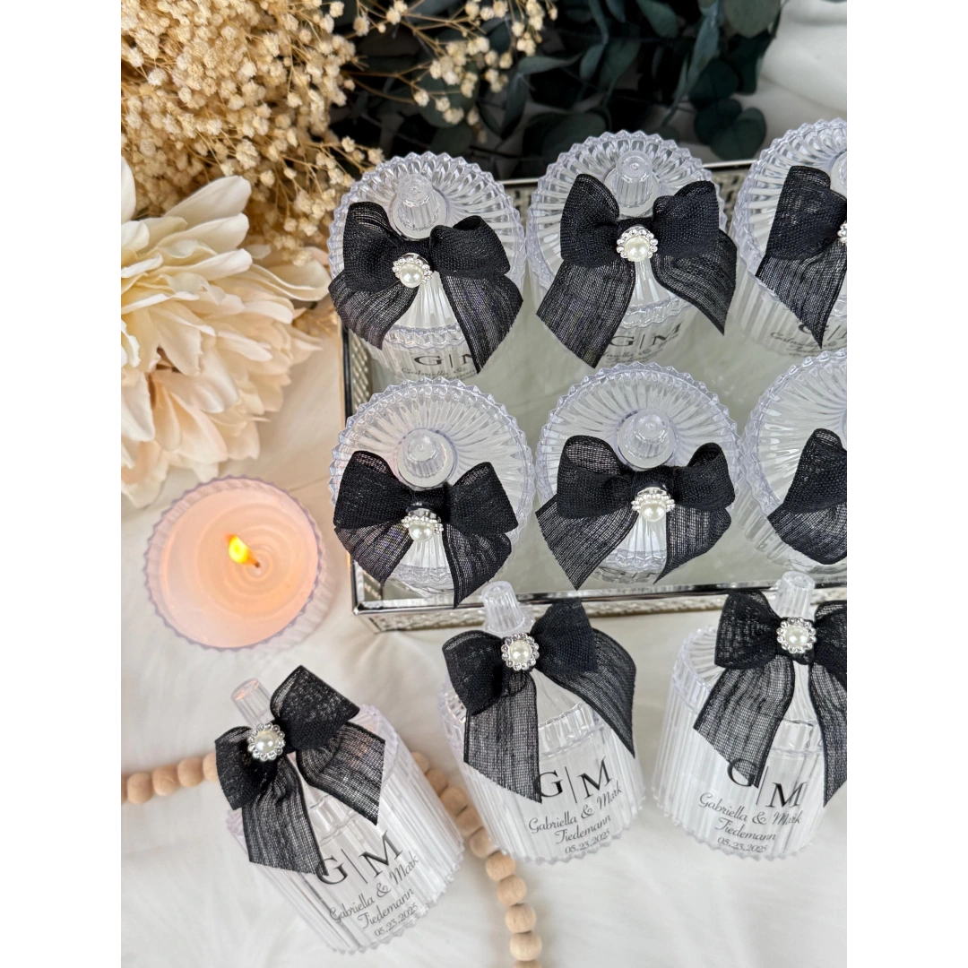 Vanilya Kokulu Dekoratif Mika Kutu Mum – 20 Adet