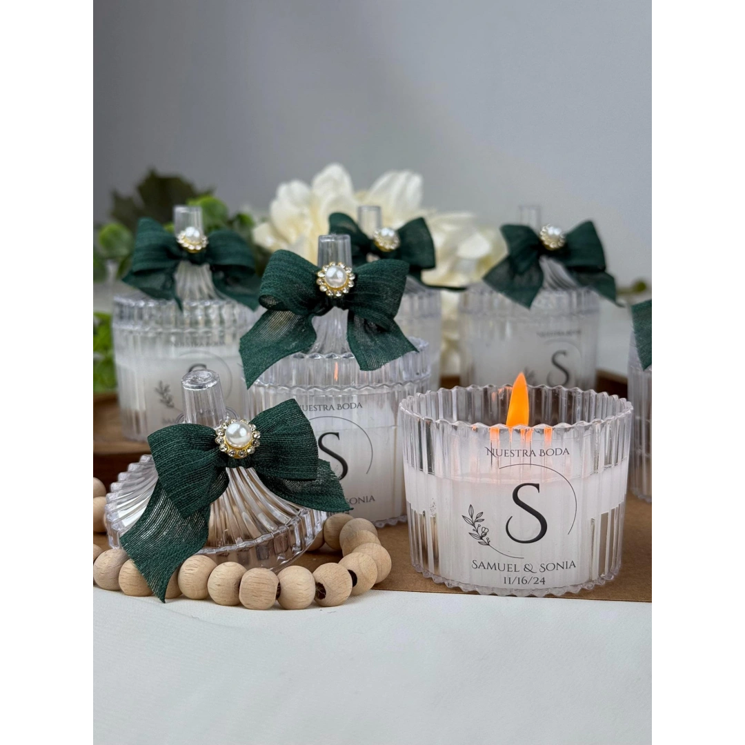 Kişiye Özel Dekoratif Mika Kutulu Mum – 20 Adet