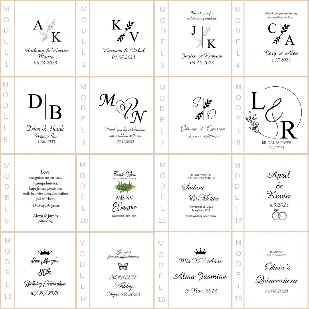 Kişiye Özel Dekoratif Mika Kutulu Mum – 20 Adet