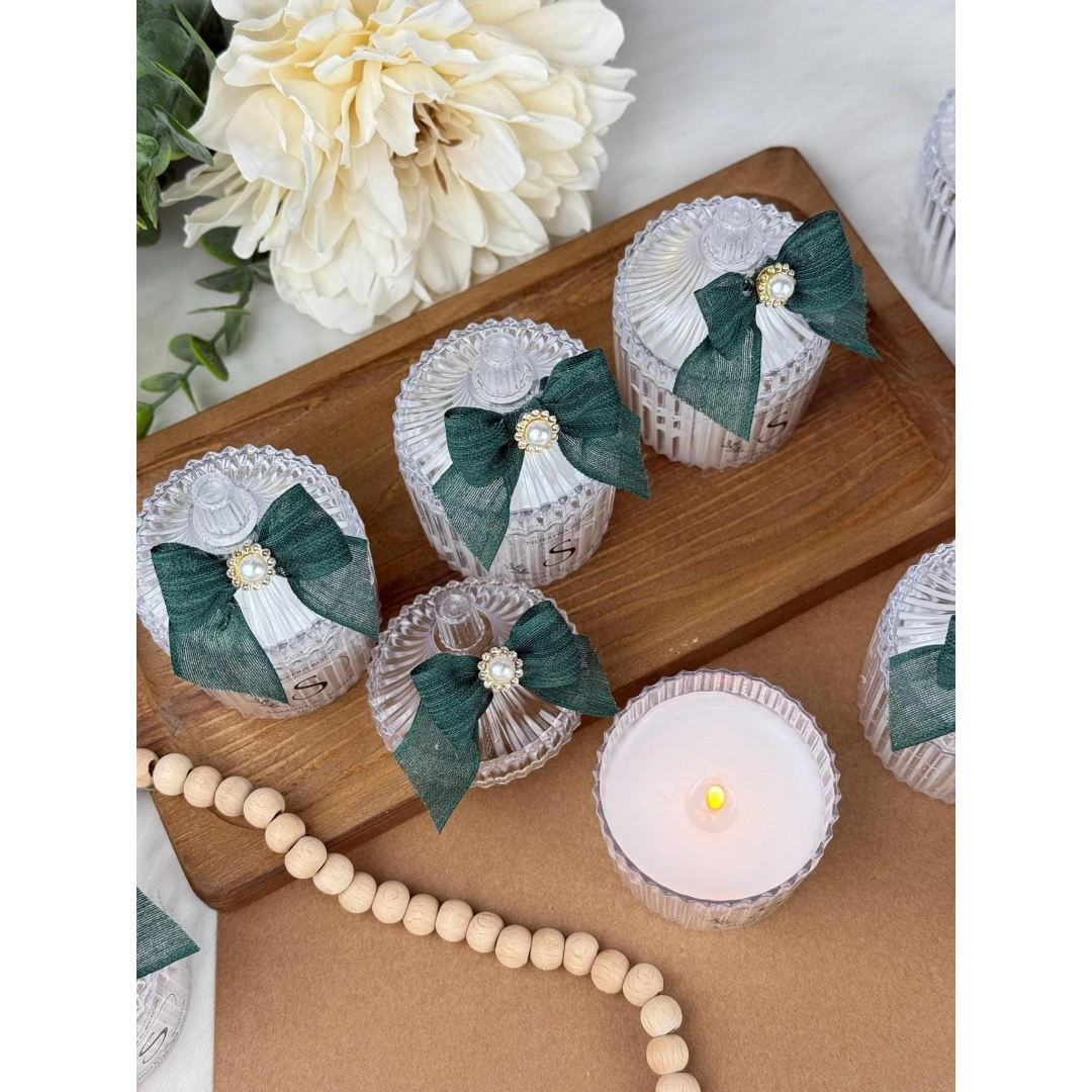 Kişiye Özel Dekoratif Mika Kutulu Mum – 20 Adet