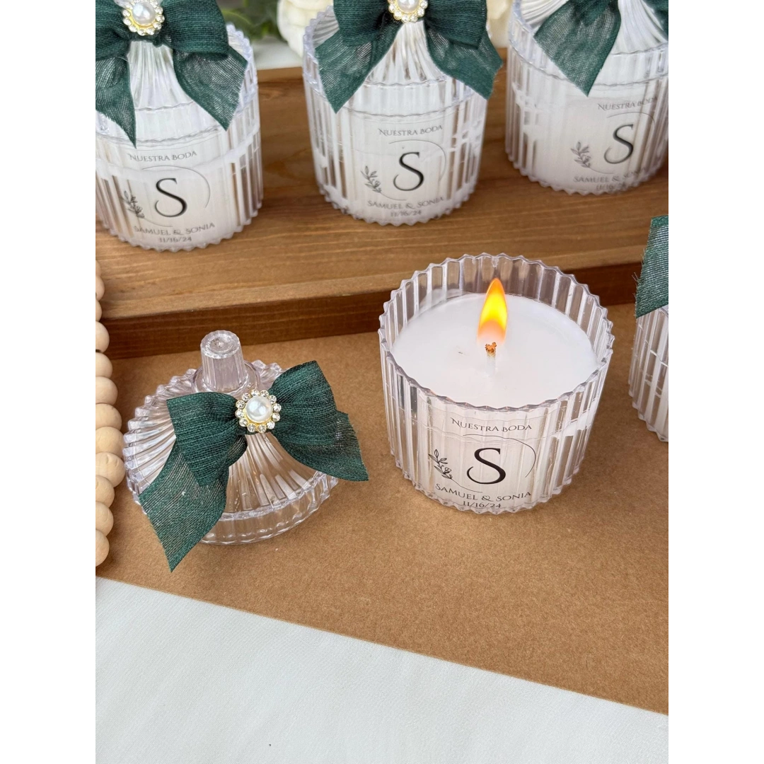 Kişiye Özel Dekoratif Mika Kutulu Mum – 20 Adet