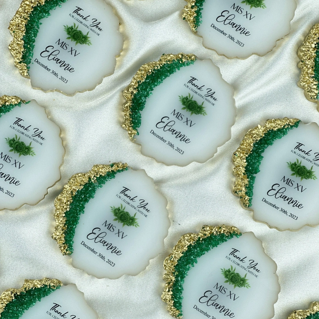 Kişiselleştirilmiş Taşlı Epoksi Magnet Seti – 20 Adet Zarif Hediyelik