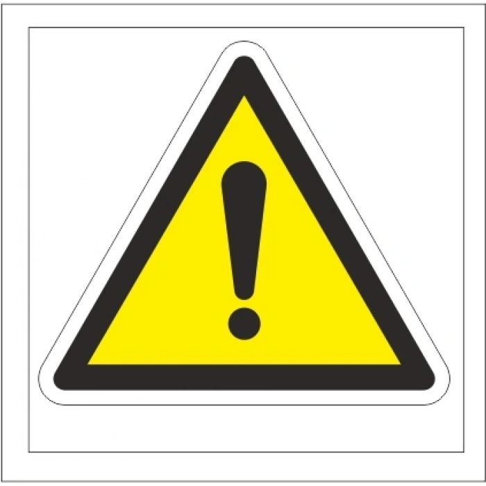 Dikkat Logolu Etiket