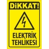 Dikkat Elektrik Tehlikesi PVC