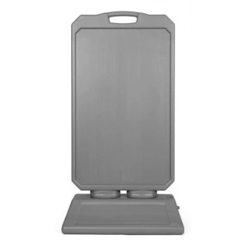 Çift Ayaklı Düz Tabela (Gri)