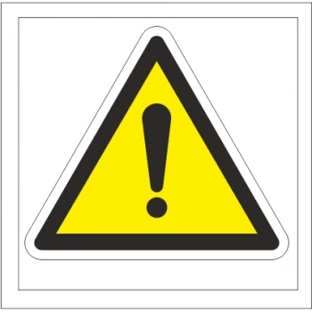 Dikkat Logolu Etiket