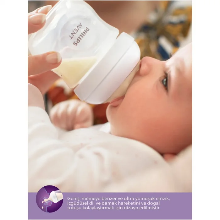 SCF900/02 AVENT 125 ML 2Lİ DOĞAL TEPKİLİ BİBERON