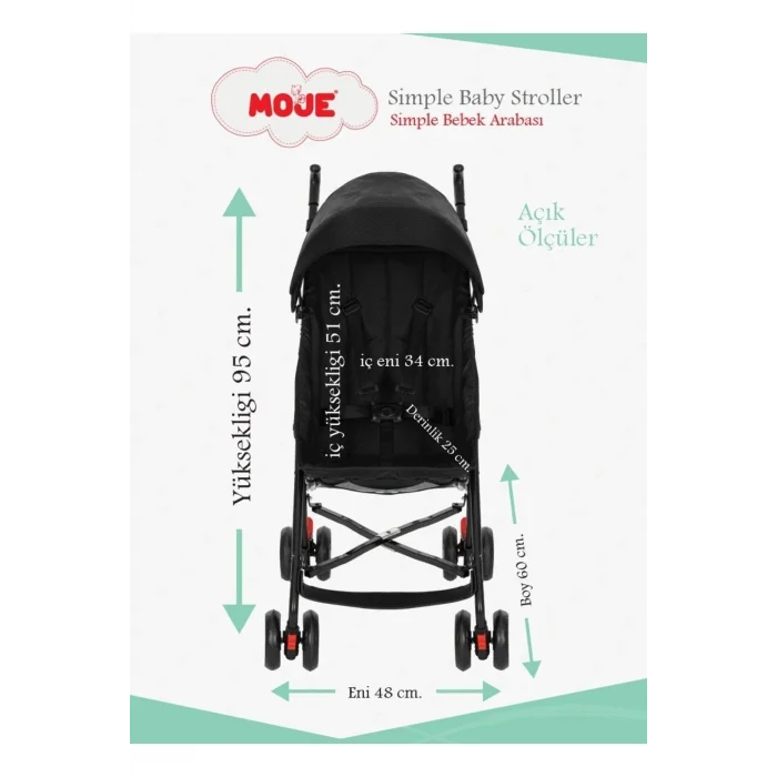 MOJE SİMPLE BASTON BEBEK ARABASI
