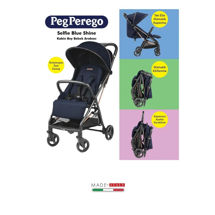 PEG PEREGO KABİN BOY SELFIE BLUE SHINE BEBEK ARABASI