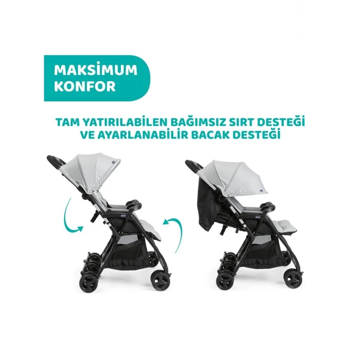 Chicco Ohlala 2 Silver Cat Twin Ultra Hafif Ikiz Bebek Arabası