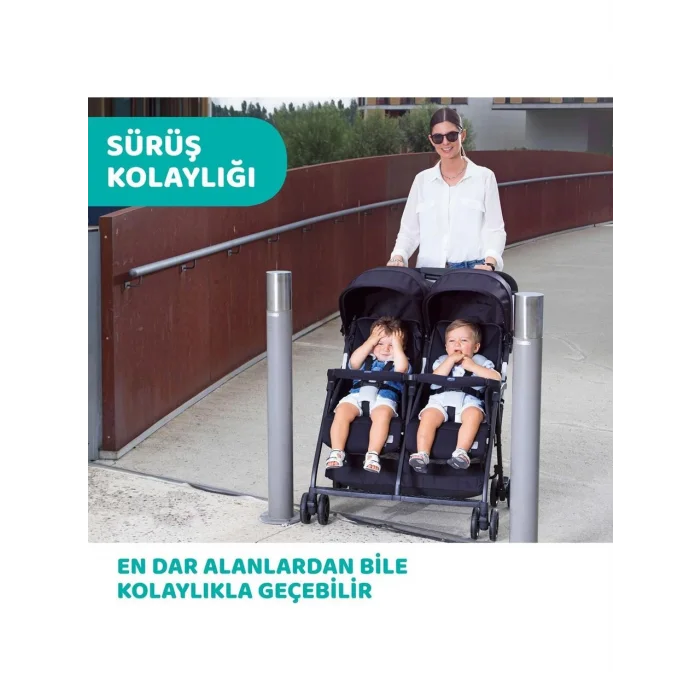 Chicco Ohlala 2 Silver Cat Twin Ultra Hafif Ikiz Bebek Arabası