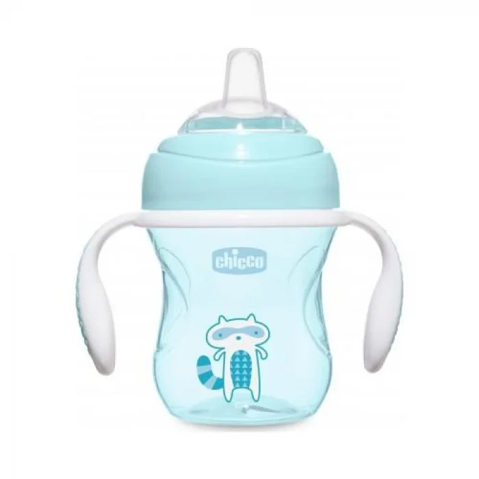 CHİCCO MAVİ KEDİ 4 AY+ YUMUŞAK UÇLU GEÇİŞ BARDAĞI