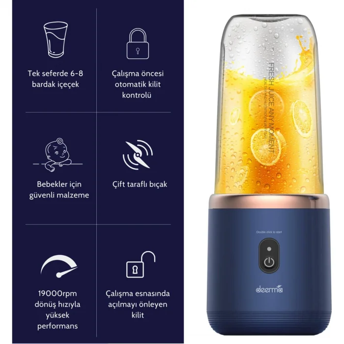 DEERMA BLENDER DEM-NU6 PORTATİF ŞARJLI KİŞİSEL