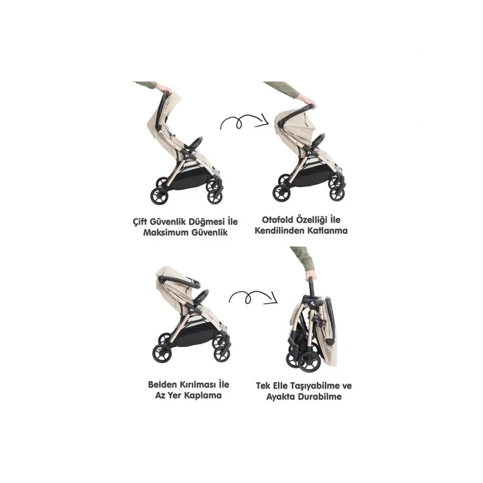 EXPO TRAVEL SİSTEM BEBEK ARABASI BLACK SILVER