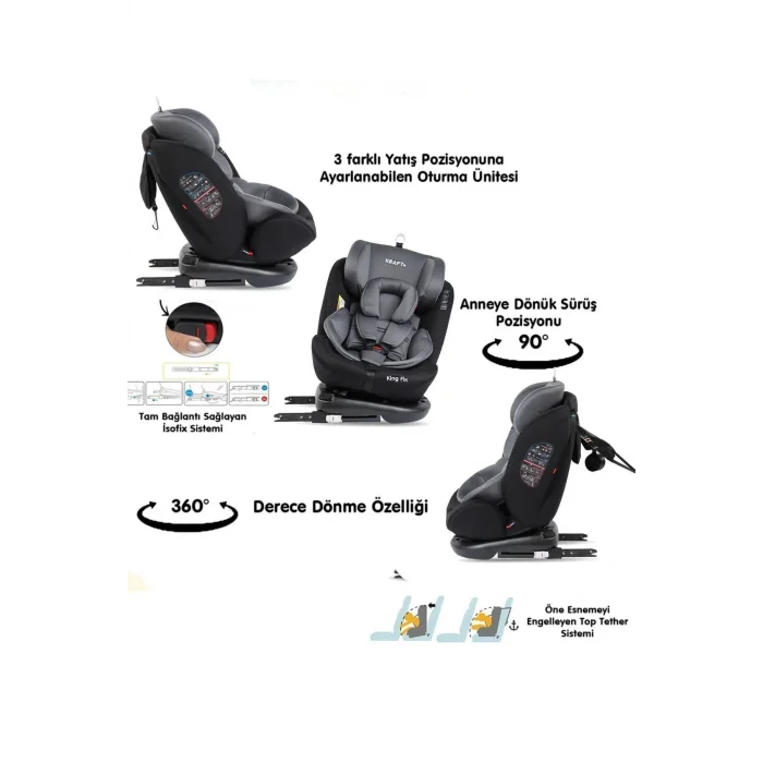 KRAFT KING FİX BLACK GREEN OTO KOLTUĞU