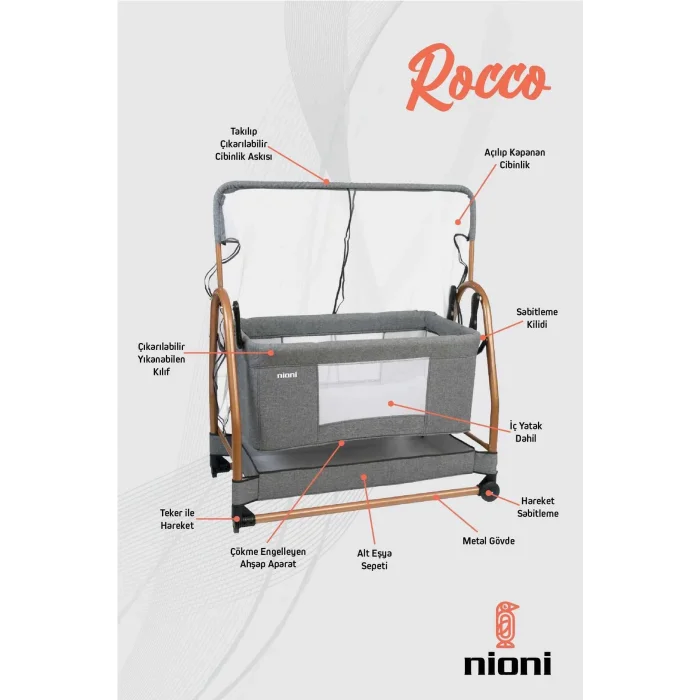 NİONİ ROCCO GRİ BEŞİK