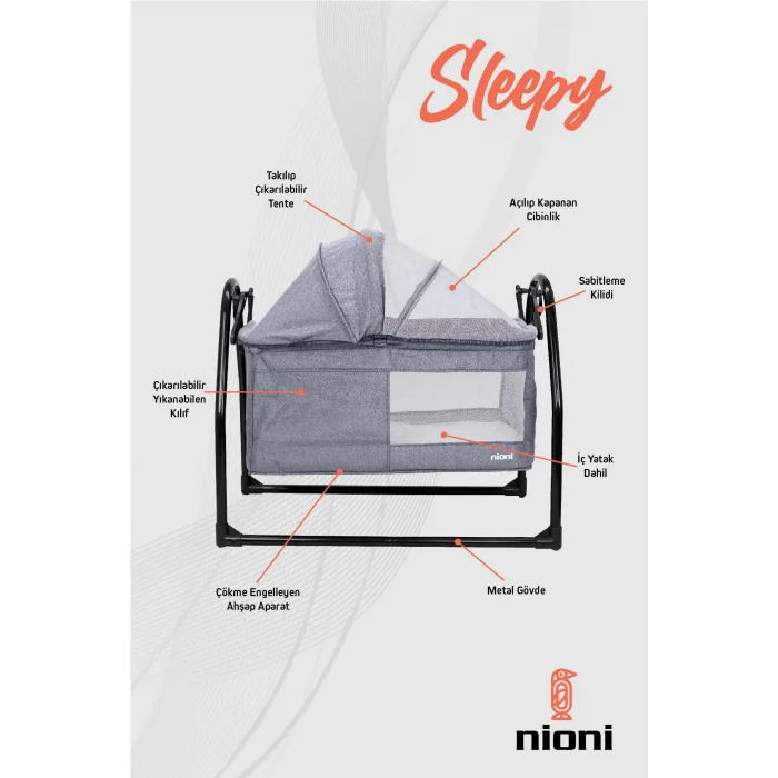 NİONİ SLEEPY GRİ BEŞİK