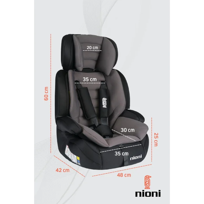 NİONİ SPACE GRİ 9-36 OTO KOLTUĞU