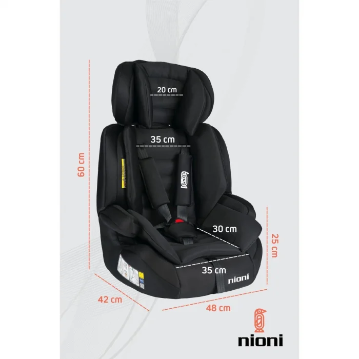 NİONİ SPACE SİYAH 9-36 OTO KOLTUĞU