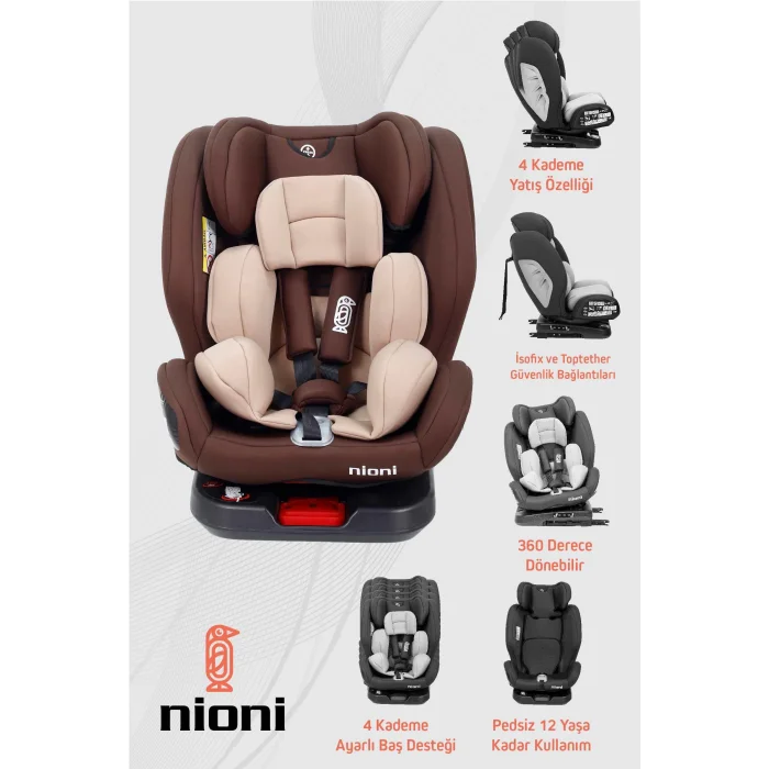 NİONİ TOPFİX BEJ 0-36 OTO KOLTUĞU