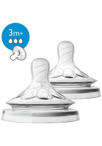 AVENT SCF043/27 PHILIPS AVENT NATURAL 3+ 3 DELİK BİBERON EMZİĞİ