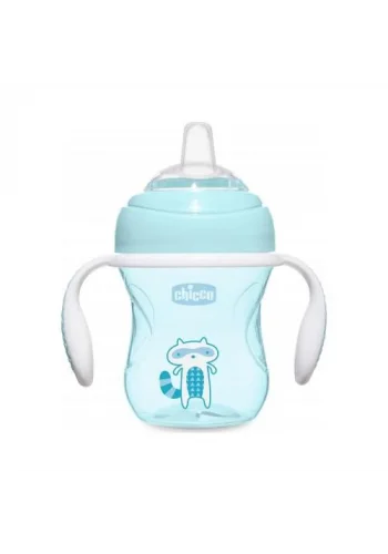 CHİCCO MAVİ KEDİ 4 AY+ YUMUŞAK UÇLU GEÇİŞ BARDAĞI