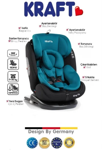 KRAFT KING FİX BLACK GREEN OTO KOLTUĞU