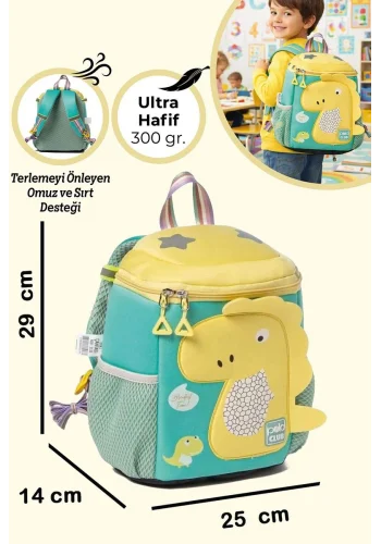 NİONİ DİNO DİNAZOR FİGÜRLÜ ÇOCUK ÇANTASI SARI