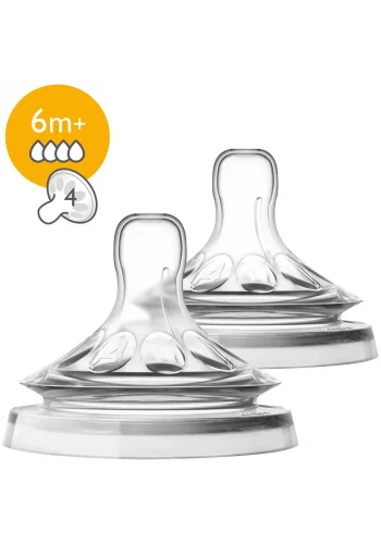AVENT SCF044/27 PHILIPS AVENT NATURAL 6+ 4 DELİK BİBERON EMZİĞİ