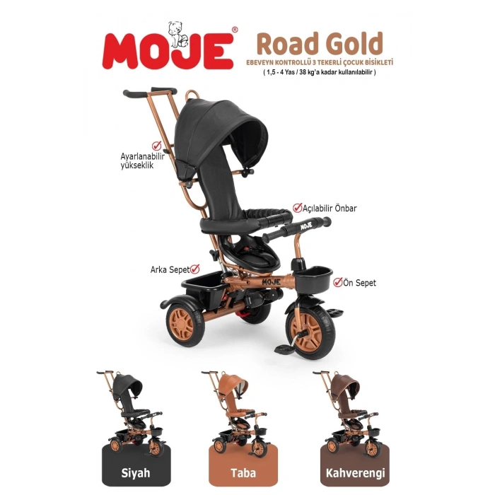 171 MOJE ROAD GOLD BEBEK BİSİKLETİ/KAHVE/