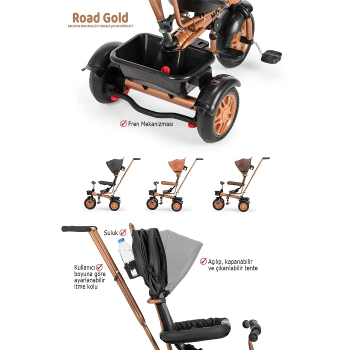 171 MOJE ROAD GOLD BEBEK BİSİKLETİ/KAHVE/
