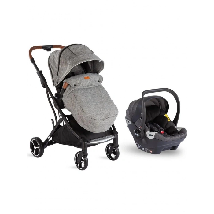 KRAFT LİMA WB AÇIK GRİ TRAVEL SİSTEM BEBEK ARABASI