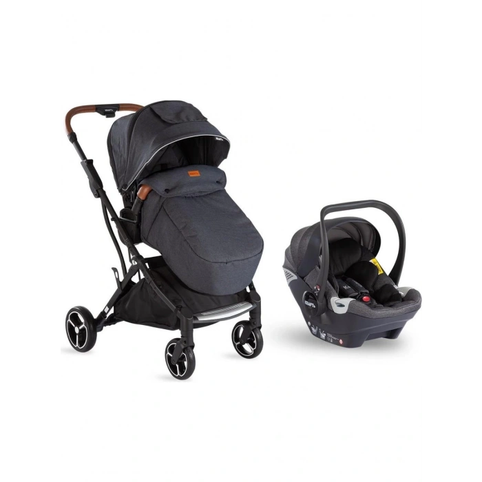 KRAFT LİMA WB KOYU GRİ TRAVEL SİSTEM BEBEK ARABASI