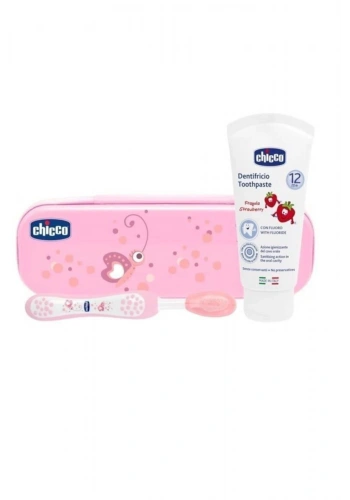 CHİCCO DİŞ FIRÇASI SETİ/PEMBE
