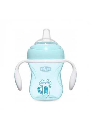 CHİCCO MAVİ KEDİ 4 AY+ YUMUŞAK UÇLU GEÇİŞ BARDAĞI