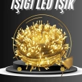 10 Metre Günışığı Led Işık Fişli Dekoratif Sarı Ton Aydınlatma 3 Modlu Led Şerit