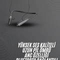 100 Saat Bluetooth Kulaklık Dijital Göstergeli ANC Özelliği Kablolu